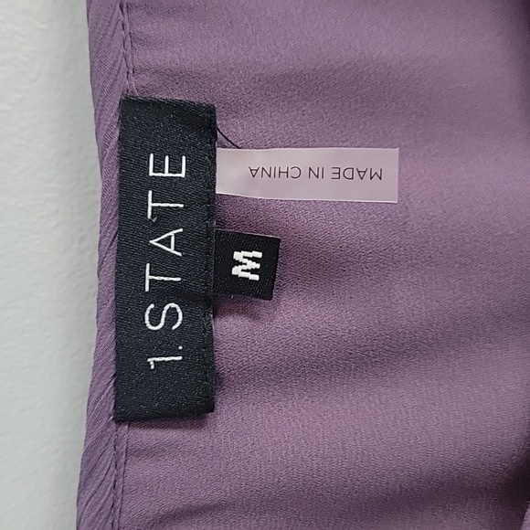 1 STATE Lavender Fields ruffle long sleeves embroidered blouse - Picture 3 of 10